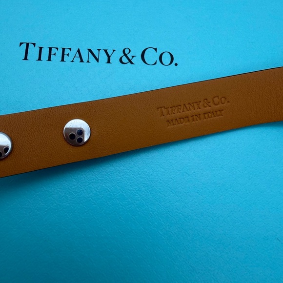 Tiffany & Co. Black New Narrow black Leather Bracelet in S/M sterling silver - Picture 9 of 11